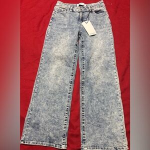 Trendyol Women's Blue Wide Leg Jeans